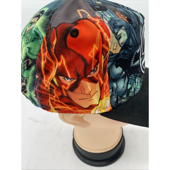 Justice League Batman Superman Flash Wonder Women Snapback Cap YOUTH Size 11/16 - Picture 5 of 9